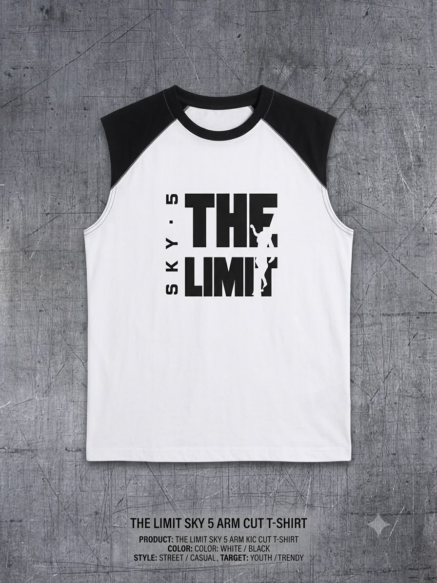 "Sky Is The Limit" Arm-Cut Tee
