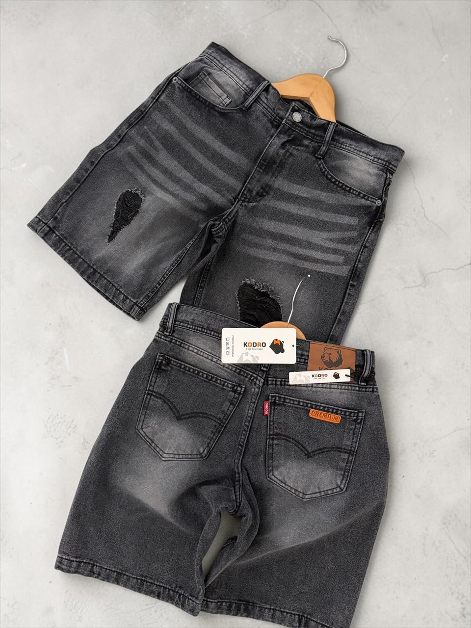 Patch Denim Shorts